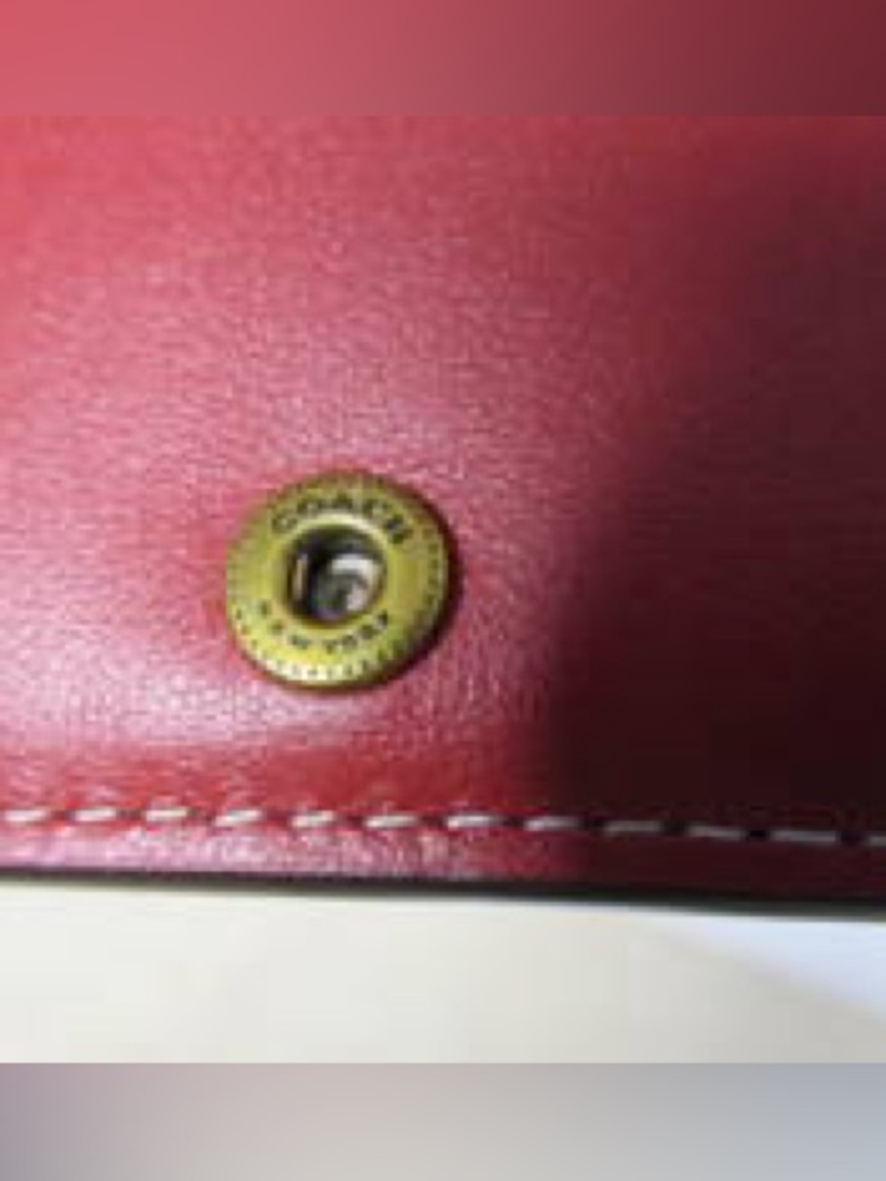 COACH Red and Tan Heart Print Slim Card Case In Signature Canvas Style CF281 - Picture 12 of 13
